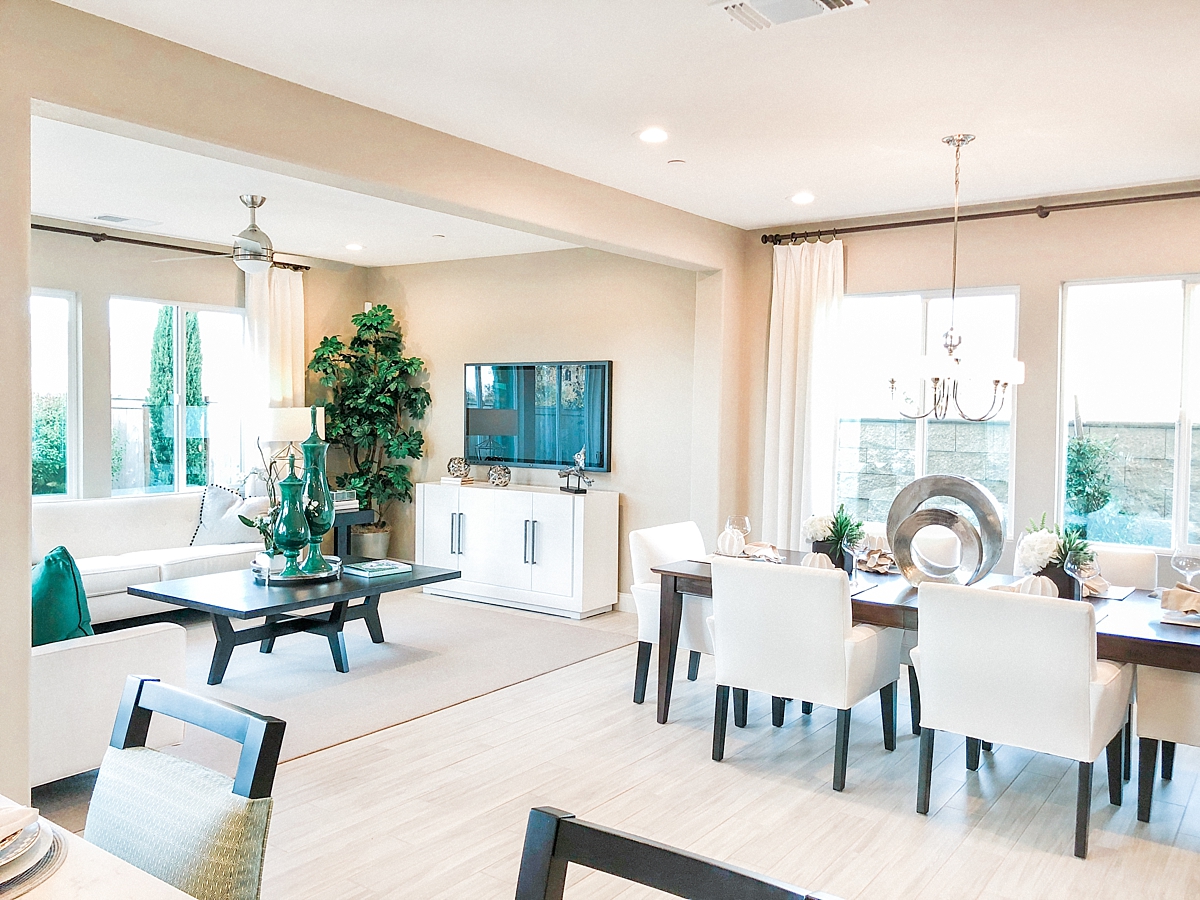 Model Home - Great Room & Dining Room | © Life in Sonoma Wine Country - http://www.lifeinsonomawinecountry.com