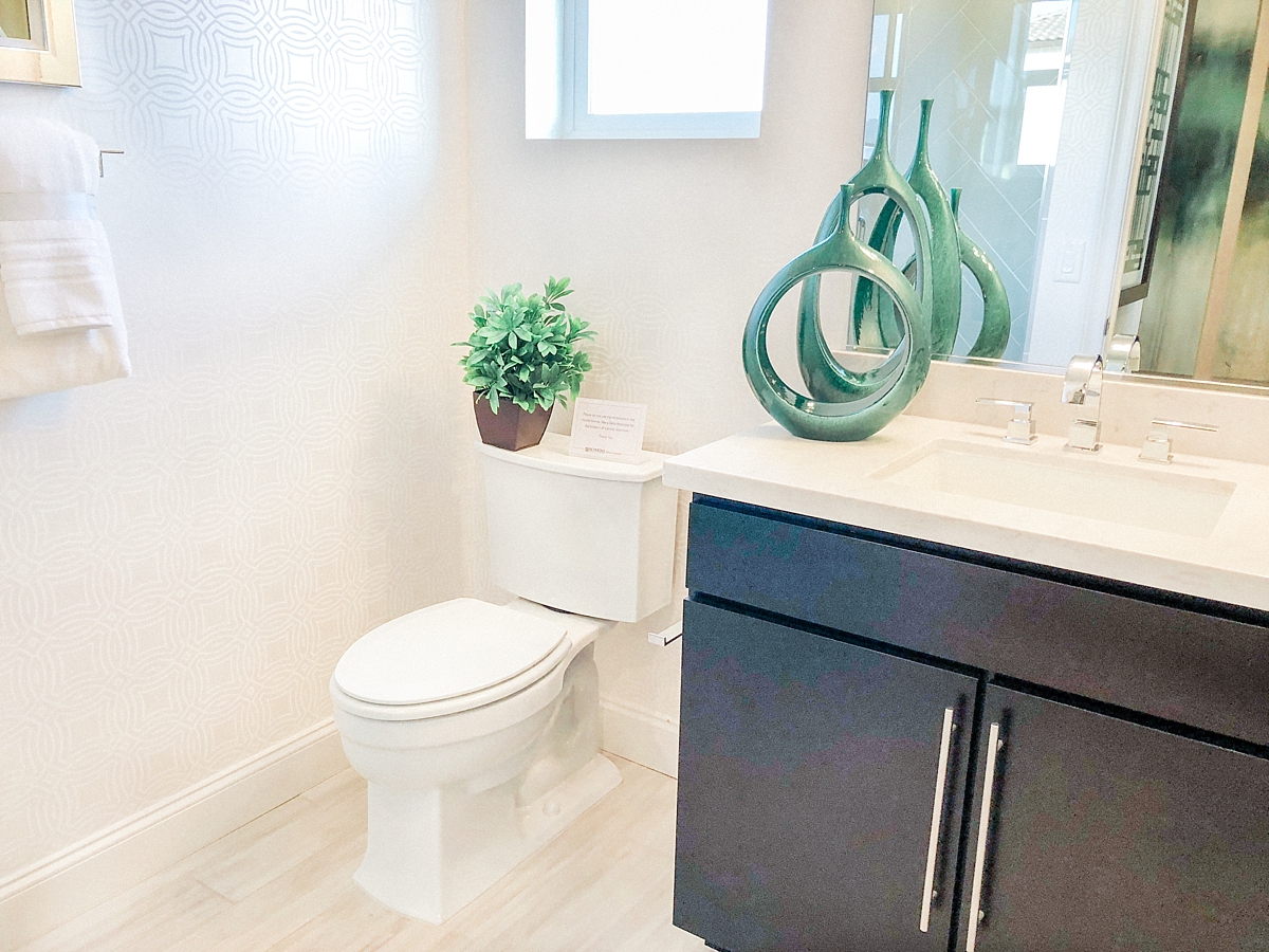 Model Home - Powder Room | © Life in Sonoma Wine Country - http://www.lifeinsonomawinecountry.com