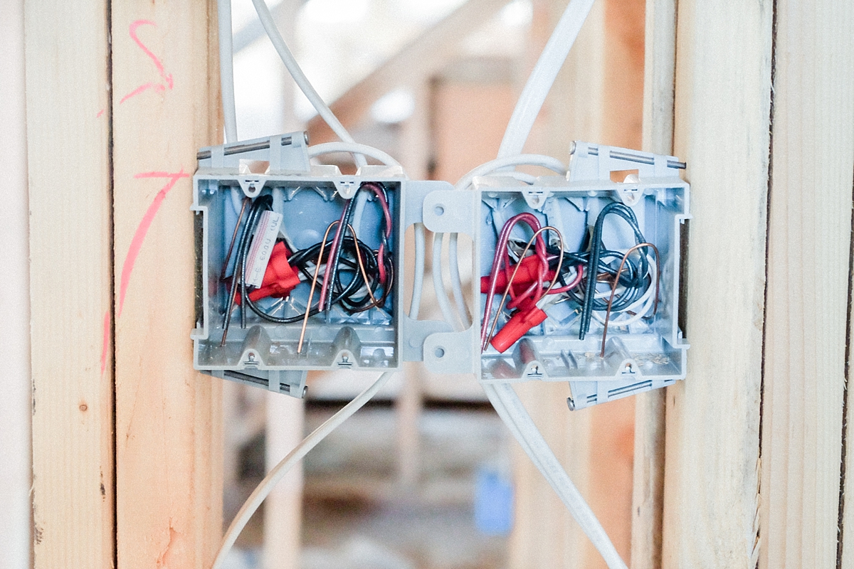 Electrical wiring installed