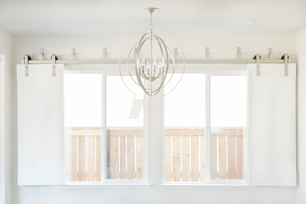 Dining room barn door shutters